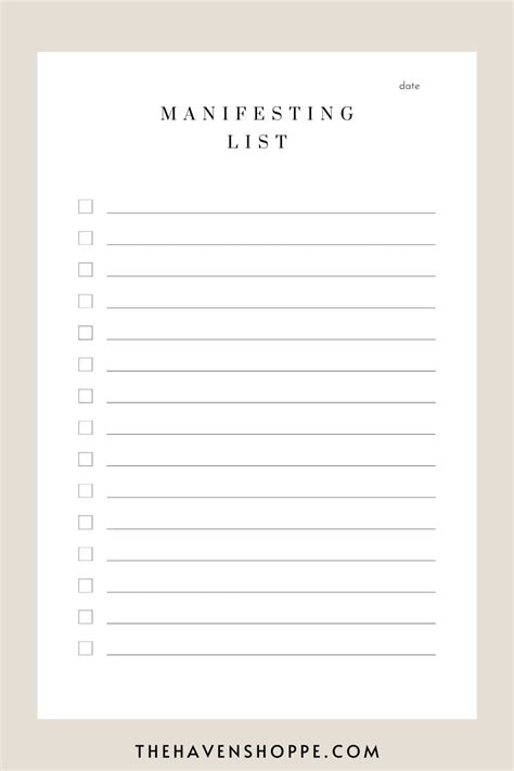 my list.